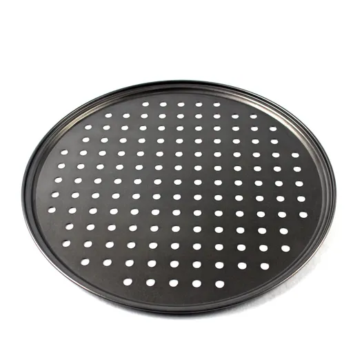 Perforated Pizza Pan Non Stick Baking Easy Unmolding Firm Bottom Vented Pizza Pan 26CM