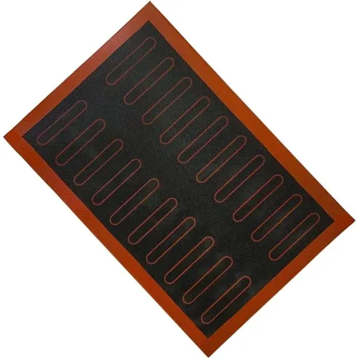Silicone Baking Mat, Heat Resistant Non-Stick Cookie Mat, Easy to Clean, Even Heat Distribution, Coffee Color