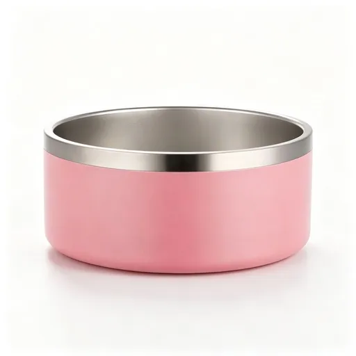 32oz 304 Stainless Steel Cat Dog Bowl | Double Thick Pet Water Bowl | Skid Resistant Base | Pink | for Small Dogs & Cats | Christmas Cute Small Dish