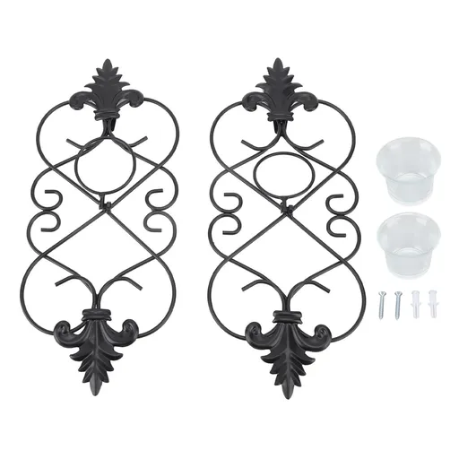 2PCS Wall Hanging Candle Holder Iron Hanging Wall Candle Holders for Home Decoration Weddings Events