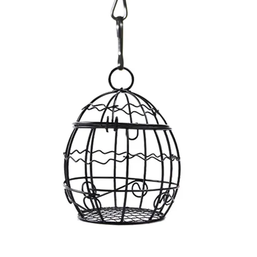 2pcs Bird Feeder, Metal Hanging Bird Feeder with Hooks, Fat Ball Bird Feeder Suet Feeder for Wild Birds Outdoor Garden