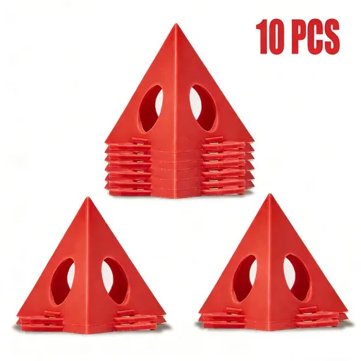 Mini Triangular Paint Pad Risers for Hand Painting Dyeing and Coating Projects, Interlocking Support Stands for Panels and Rods (Red（10PCS）)