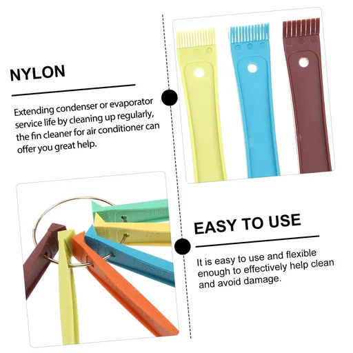 6pcs Air Conditioner Fin Comb Ac Jacket Condenser Fin Comb Deck Board Straightening Tool Ac Fin Cleaners Fin Cleaning Brush Air