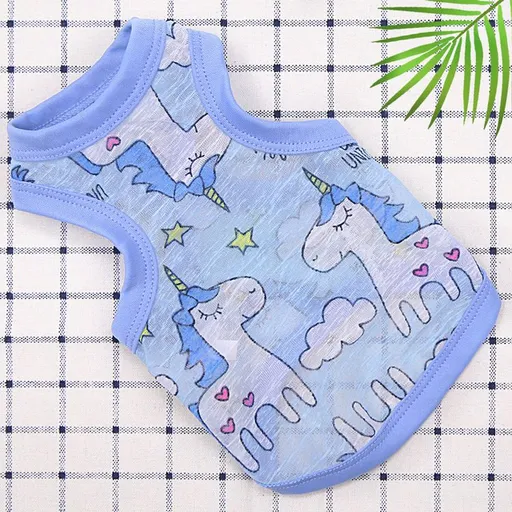 Valley Dog Pet Cooling Vest Sun Protection Vest Sky Blue Pegasus XS bust 30 back length 20cm