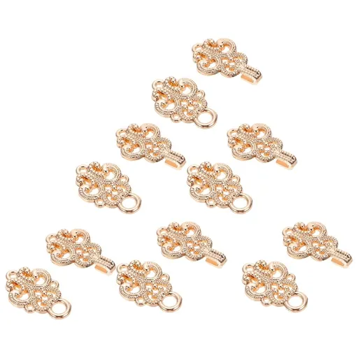 Round Metal Cheongsam Buttons 6 Pairs Chinese Closure Buttons for Garment Accessories