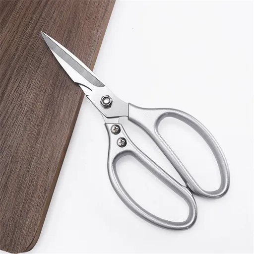 Kitchen Scissors All Purpose Effortless Cutting, Quality Ergonomic Handle Heavy Duty Poultry Shears for Herbs, Chicken, Food, Office, Leather（2nd generation silver）
