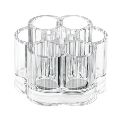Acrylic Lipstick Holder,Small Flower Clear Compact Lip Gloss Liner Nail Brush Organizer with transparent