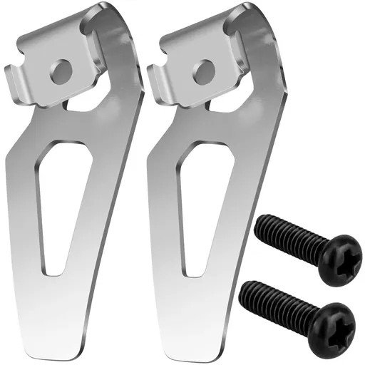 2-Pack Belt Clip Kit For Drills and Drivers:42-70-0490 Steel Tool Hooks With Screws - Enhance Your Tool Collection