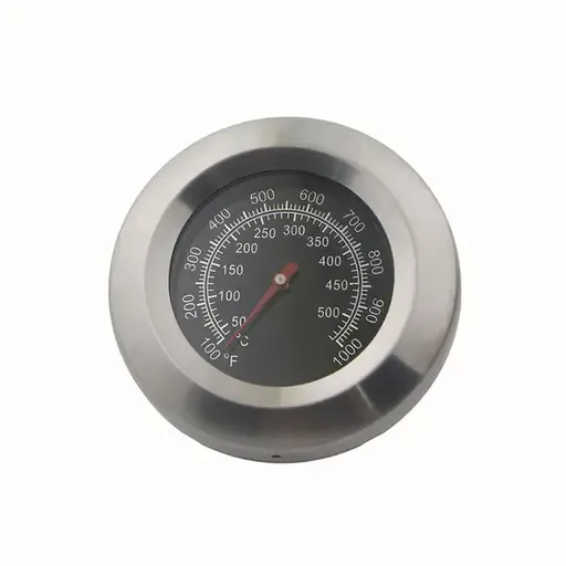 BBQ Grill Thermometer, Stainless Steel Temperature Gauge for Smokers and Charcoal Grills, 7.6 cm Dial, 0-538 C