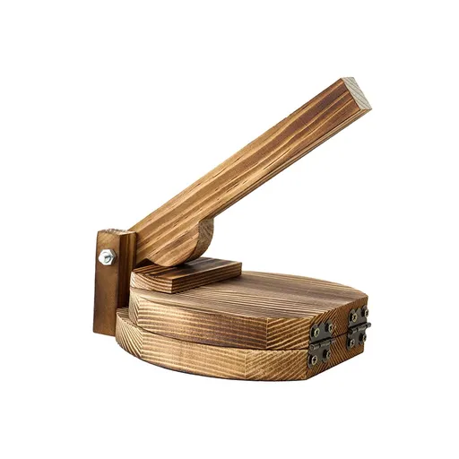 Wooden Tortilla Press Dumpling Maker, Multifunctional Corn Tortilla Presser Tool Mexican Tortillera Presser for Picnic, Round