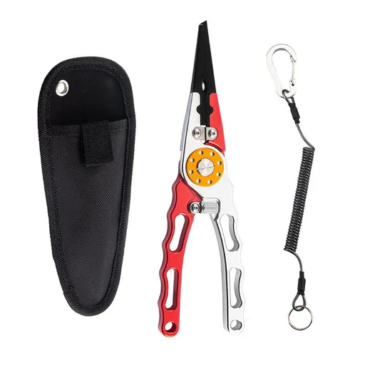 Outdoor Aluminum Fishing Lure Clip,Red