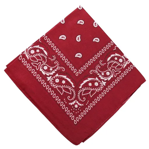 22 inch Cotton Paisley Bandana Multi Colored Set Cowboy Bandana Head Scarf Double-sided for Men & Women Burgundy