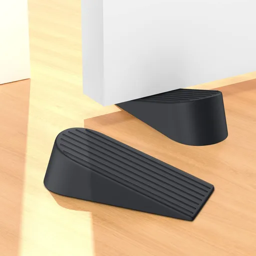 Big Door Stoppers, 2 Pack Extra Large Door Stoppers for Bottom of Door Gaps, Sturdy and Stackable Heavy Duty Doorstop Great
