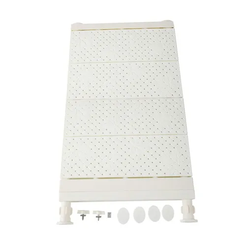 Upgraded Adjustable Storage Rack Space Saving Compartment Collecting Shelf White 53-90cm