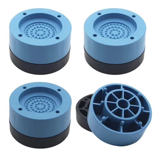 Blue Round Bed Furniture Risers (Set of 4) 1 inch Adjustable Bed Lifts Risers for Bed Frame, Sofa, Chair Risers, Home Heavy