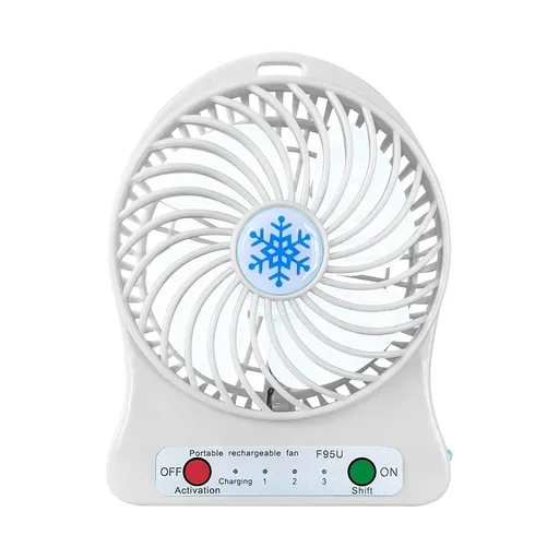 Portable small room fan, silent electric fan, desktop 3-speed super strong wind, portable fan, portable cooler