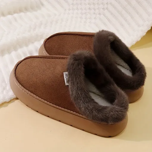 Women'S Furry Slippers Cosy House Shoes Australian Women’S Lounge Slippers Warm - Coffee - Size 39