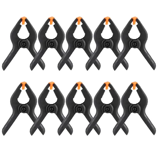10pcs 3inch A Type Black Multifunctional Plastic Spring Clamp Clip DIY Woodworking Tool