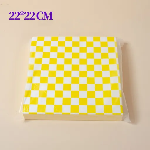 Paper Sheets 80 Pcs Food Basket Liners for Sandwiches, Burgers, Checkered Deli Wrap Wax Paper Sheets Blue-yellow-red-black