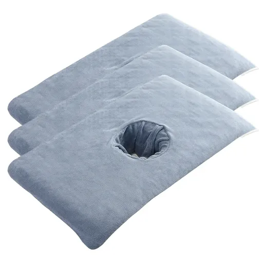 Thick Absorbent Massage Table Cover with Face Hole Soft Spa Beauty Salon Sheet - Blue