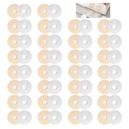 30 Pack Invisible Duvet Clips, Non-Slip Bedding Fasteners for Duvet Covers, Quilts and Comforters, Beige and White