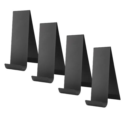 4PCS Brochure Holder Black Vertical Metal Carbon Steel Brochure Display Stand for Stores Trade Fairs