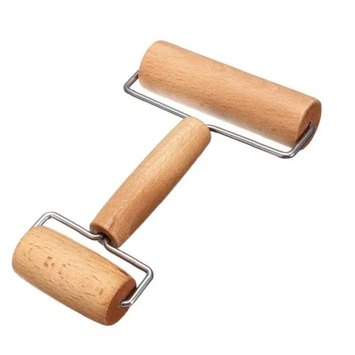 Small Rolling Pin, Wooden Dough Roller, Non-Stick Pizza Roller, Dough Baker Roller Set for Home Kitchen Baking