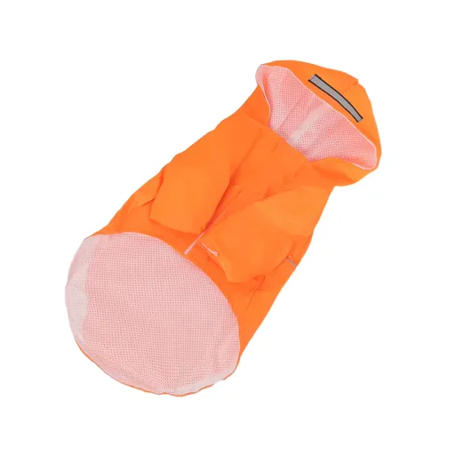 Waterproof Reflective Dog Raincoat- Adjustable Pet Jacket, Lightweight Dog Hooded Slicker Poncho for Small to X- Large Dogs and Puppies M Orange