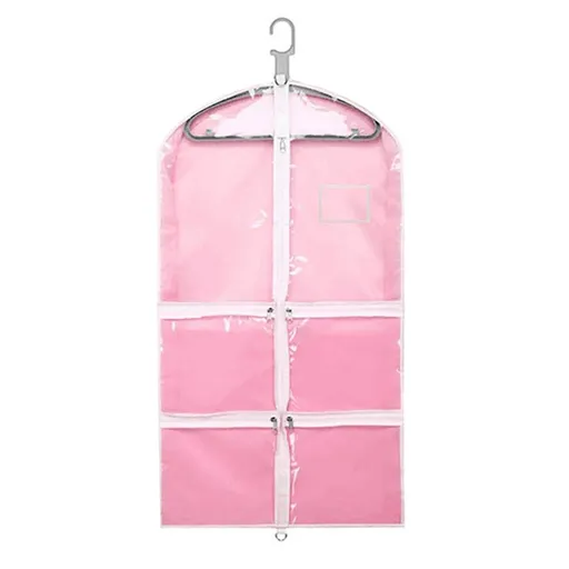Waterproof Hanging Garment Bag 37.4 inch Clothes Bag with Pockets Zip for Dance Costumes Sports Skating Theatre Pageants（Excluding hangers）