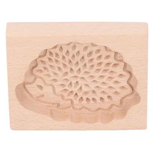 Animal Cookie Mold Lovely Vivid Wooden Biscuit Press Stamp Easy Demoulding Smoothly Cookie Mold Hedgehog