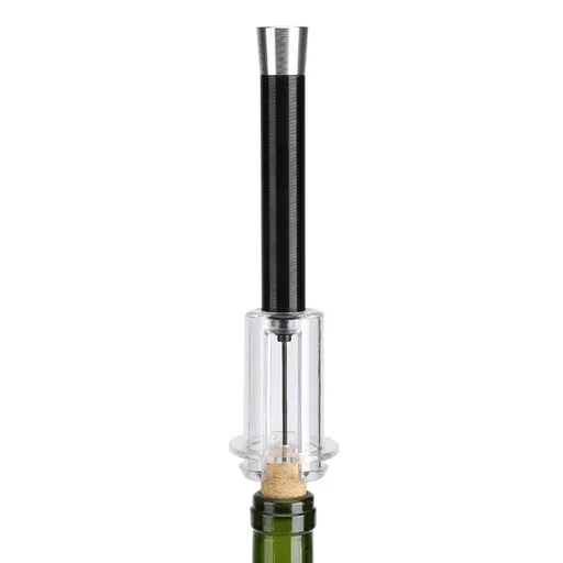 Air Pump Pressure Red Wine Bottle Opener Cork Remover Corkscrew Tools Easy operation easy, fast, and efficient (Black)
