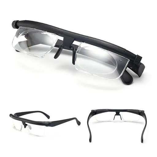Adjustable Glasses Dial Vision Reading Glasses Focus Adjustable Reading Glasses Men and Women View Pro, Glasses