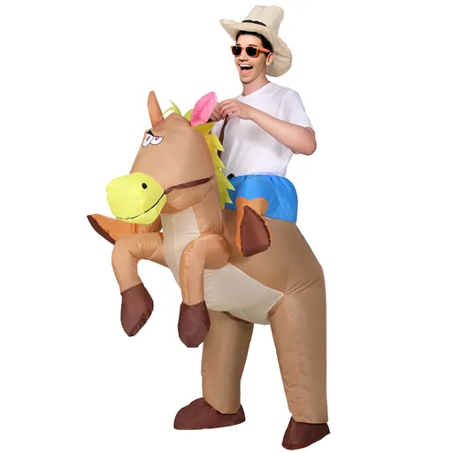 Inflatable Costume Cowboy Suit Adult 1.48m Unisex Water-Resistant Polyester Party Fancy Dress