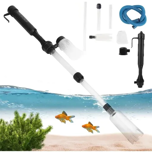 Electric Aquarium Gravel Cleaner Fish Tank Vacuum Gravel Cleaner,Water Changer with Air-Pressing Button Water Hose Controller for Sand Washing Feces