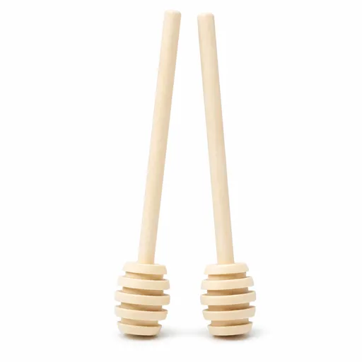 2x 16cm Honey Dippers Wooden Drizzler Dip Stick