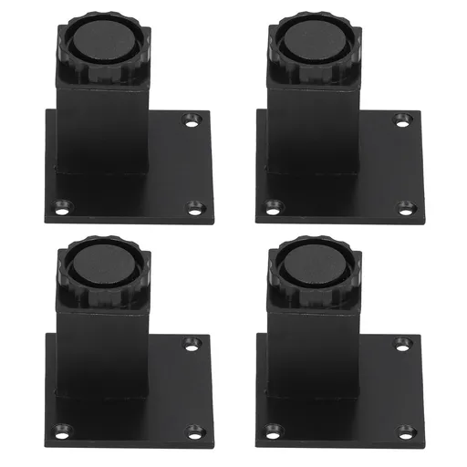 4Pcs/Set Furniture Leg Adjustable Height Aluminum Alloy Square Support for Sofa Cabinet60mm