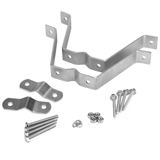 2 Pack 4” Heavy-Duty Wall Mount Pair with Brackets & Lag Bolts for TV Antenna Mast Heavy-Duty Wall Mount Pair
