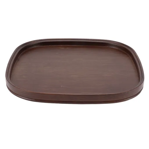 Tea Tray Bamboo Teaboard Refreshment Dried Fruit Teacup Serving Plate Walnut Wood Color L