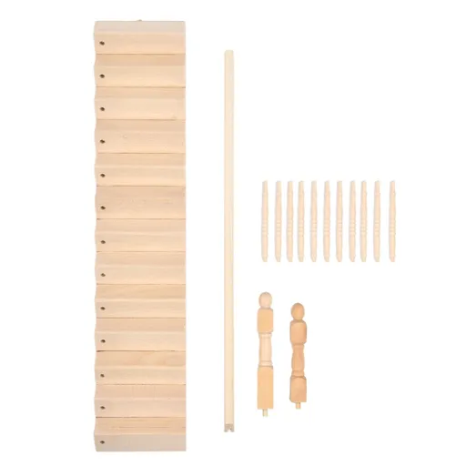 Doll House Stairs Glossy Rounded Corners Birch Material DIY Vivd Cute 1/12 Scale Miniature Staircase for CraftsRight