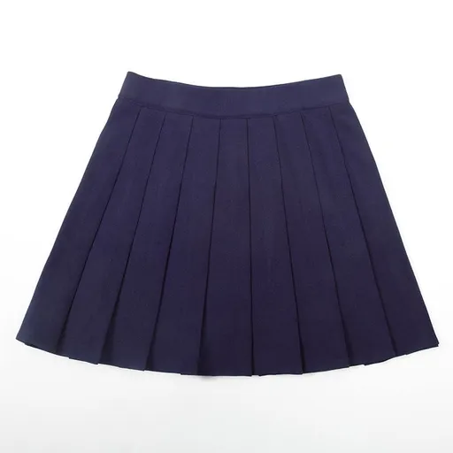 Xiang Mei Mei Women's Pleated Mini Skirt Poly Navy blue