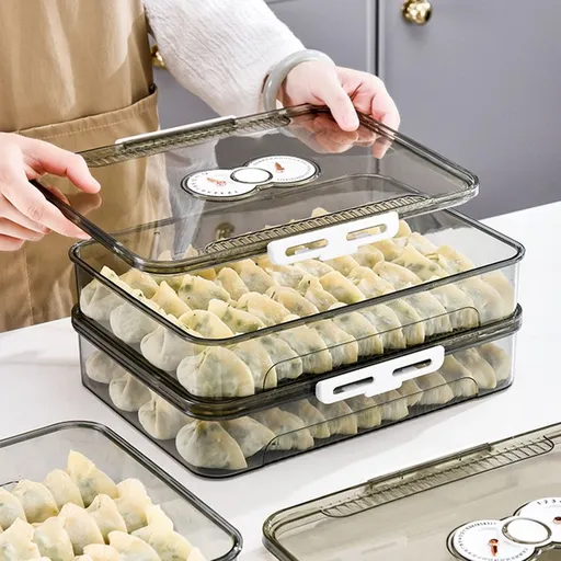 Large Capacity Transparent Plastic Food Storage Container with Airtight Sealing Lid for Refrigerator Fresh Keeping Kitchen Pantry Organization and Camping Trips