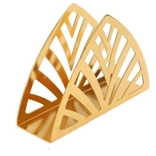 Napkin Holders, Golden Metal Napkin Holder, Table Napkin Organizer, Gold Napkin Holder Triangle Shape Vertical Type