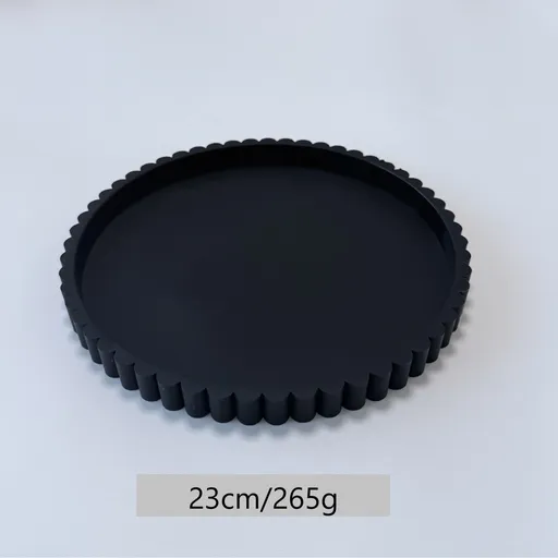 Silicone Lace Round Jewelry Tray Wavy Rim Trinket Storage Organizer Aromatherapy Base Black 23cm 265g Perfect Christmas Gift