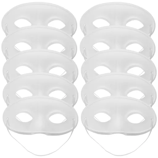10 Pcs White Paper Masks Party Blank Mask Hand Painted Mask Party Favors for Personality Blank Mask