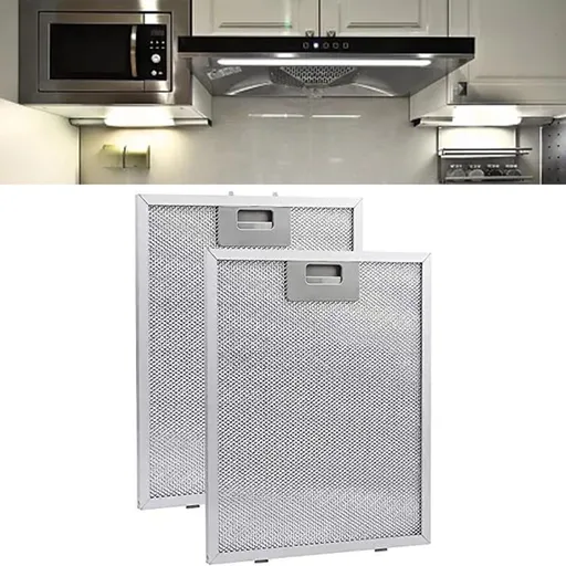 2 pieces - Grease filter - 267*305*9 mm - Range hood filters - 5-layer - Replacement filter for range hood - Aluminium Grease filter - Grease filter for range hood - Filters for range hoods - Metal mesh - Filters - for cooktops, range hoods and ovens