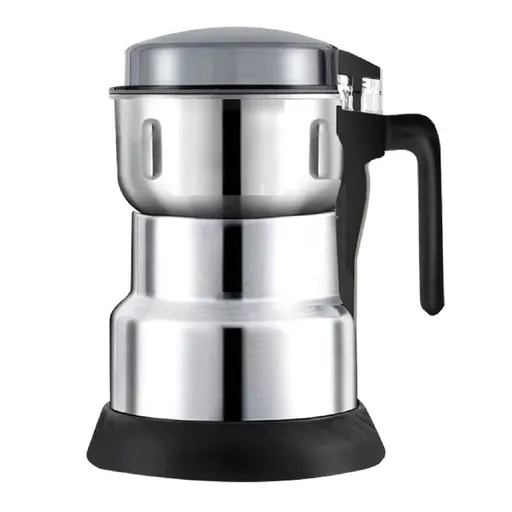 One Touch Coffee Grinder Silver 300W Electric Coffee Grinding Machine for Coffee Bean Dry Grain Nuts