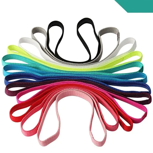 12 Pcs Thin Non-slip Sport Headbands, Elastic Headband, Silicone Grip Exercise Hair and Sweatbands for Workout, Football, Basketball, Soccer, Tennis, Yoga and Golf