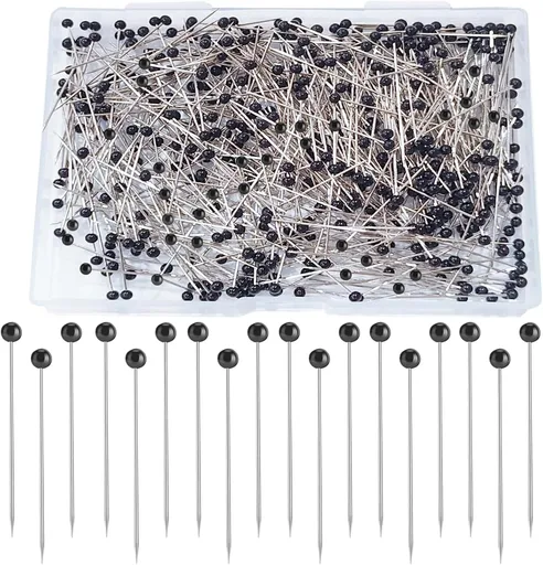 Sewing Pins for Fabric, 500Pcs 1.5 Inch Straight Pins Ball Glass Head Pins, Quilting Pins for Dressmaker, Jewelry DIY Decoration, Craft and Sewing Project by Sunenlyst