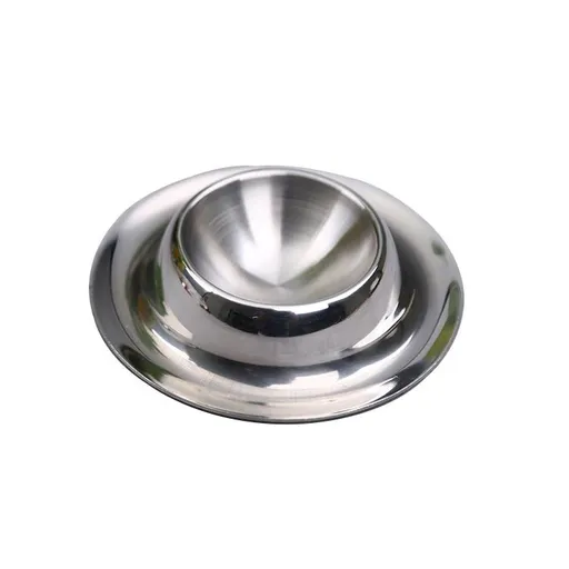 Egg Cups - Set of 2 Stainless Steel Egg Cup - Stackable Hard Boiled Egg Holder with Base for Serving, Breakfast, Brunch