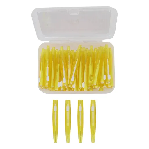 60Pcs Interdental Brush Practical Slim Braces Cleaner with PP Handle for Adults Children Orthodontic Care Yellow